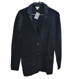 J Crew Black 2 Button Pea Coat